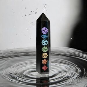 Obsidian Crystal‎ Chakra Tower (#5)